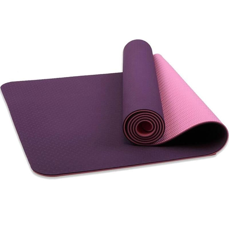 Yoga Mat Non Slip Exercise Mat Extra Thick Workout Mat for Yoga, Eco Friendly Exercise Yoga Mat High Density Fitness Pilates Mat with Carrying Strap, 72"X 24"X 6Mm