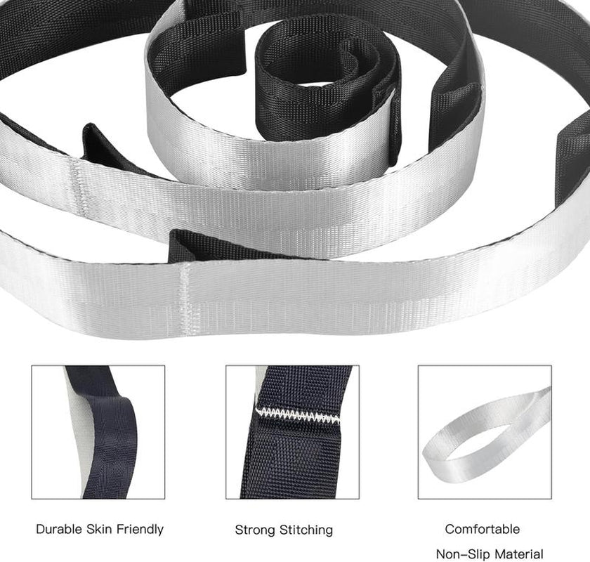 Stretching Strap Yoga Strap for Physical Therapy,10 Loops Yoga Straps for Stretching,Non-Elastic Stretch Strap for Pilates, Flexibility, Exercise, Stretch Band Women Men