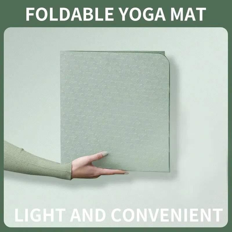 Eco-Friendly Foldable Yoga Mat for Versatile Workouts - Non-Slip, Portable, and Sustainable