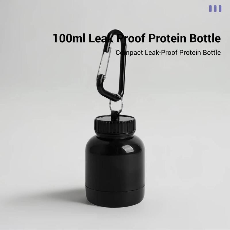 Portable Protein Powder Bottle, 100Ml Mini Protein Powder Supplement Cup, Leak Proof Fitness Bottle, Sports Accessories for Gym Workout, Christmas Gift, Water Bottle, Men Gifts