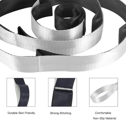 Stretching Strap Yoga Strap for Physical Therapy,10 Loops Yoga Straps for Stretching,Non-Elastic Stretch Strap for Pilates, Flexibility, Exercise, Stretch Band Women Men
