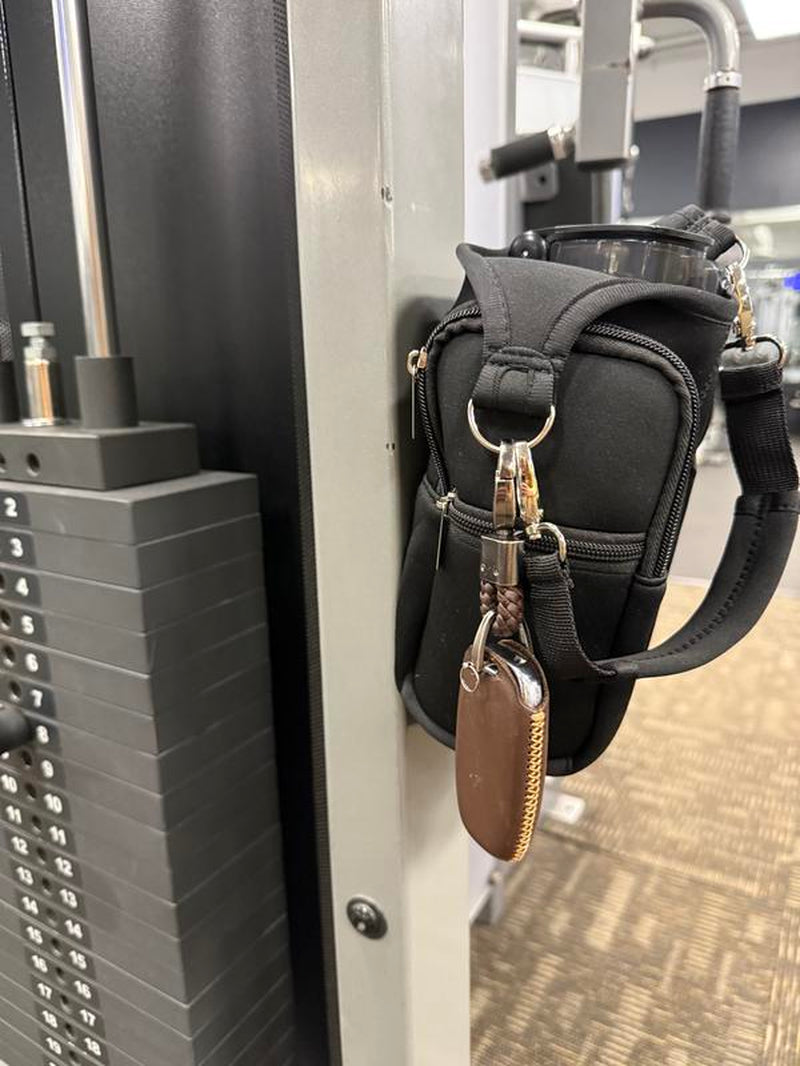 Magnetic Water Bottle Holder Strap Gym Bag for Sport Sling Bag for Men and Women - Keep Your Items off the Dirty Gym Floor with Magnetic Water Bottle Holder