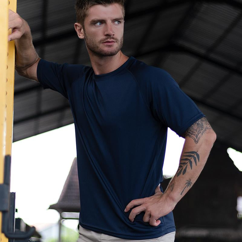 5 Pack Running Tops Men Casual Crew Neck Shirts Workout Plain Quick Drying Gym Top Moisture Wicking Active Athletic T-Shirts Short Sleeve Sports Tops