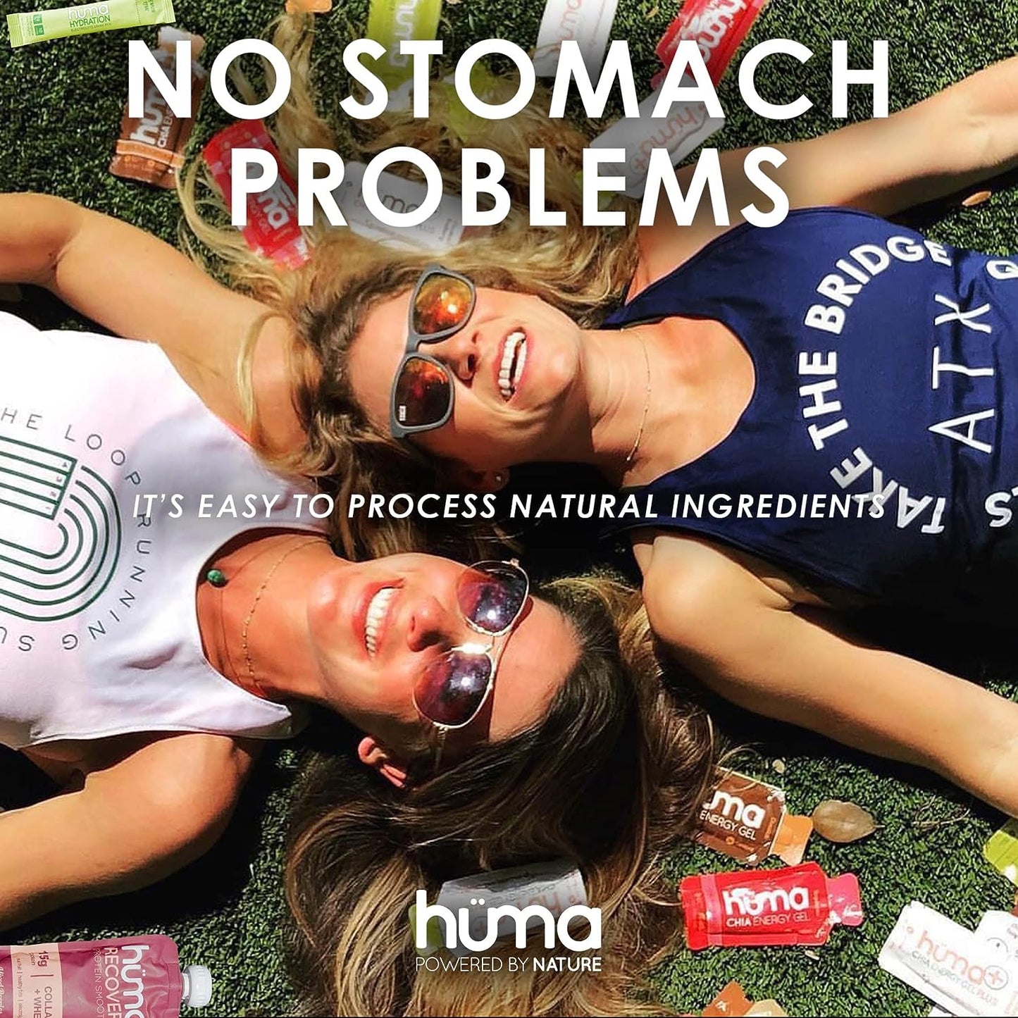 Huma Chia Energy Gel, Variety 12 Pack Stomach Friendly
