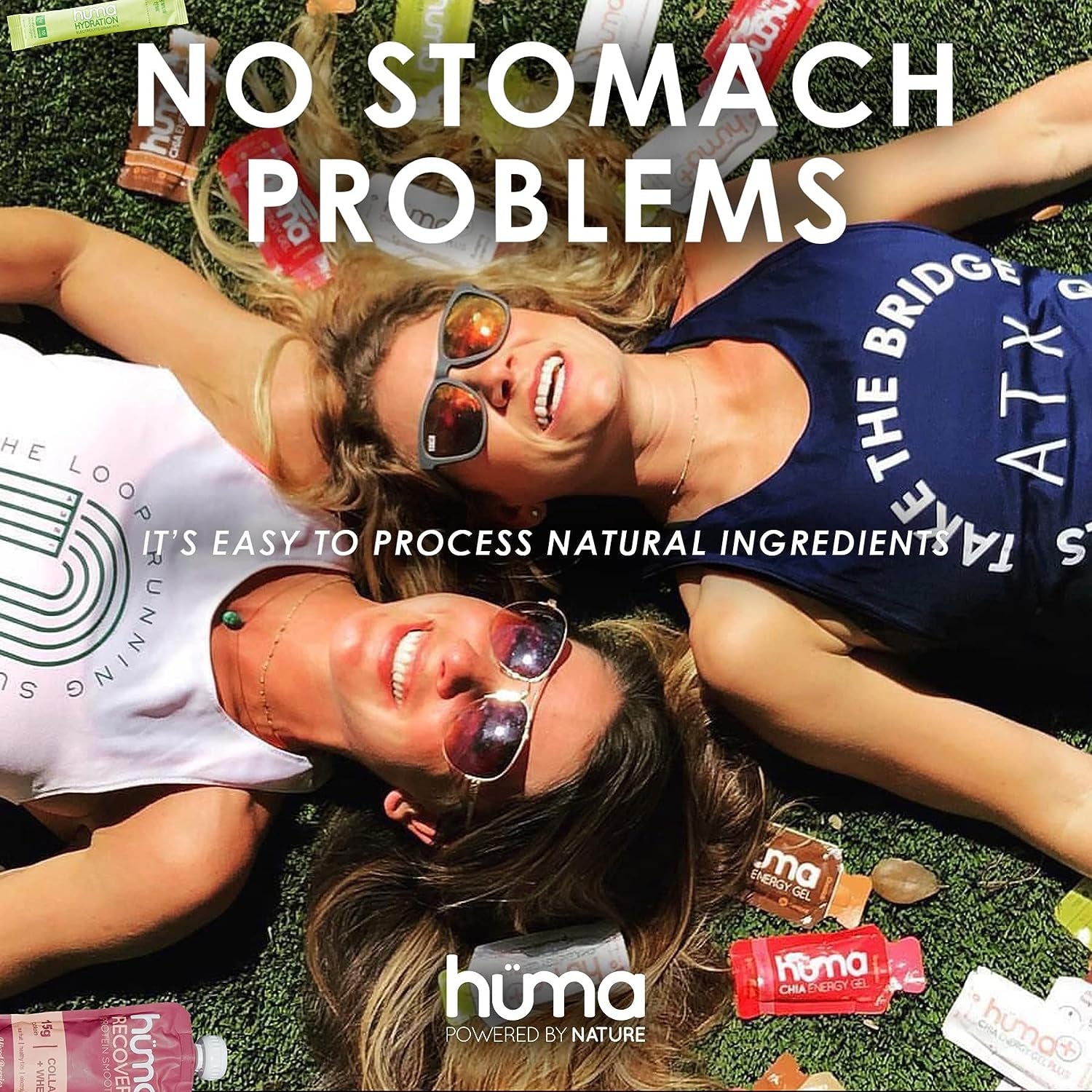 Huma Chia Energy Gel, Variety 12 Pack Stomach Friendly