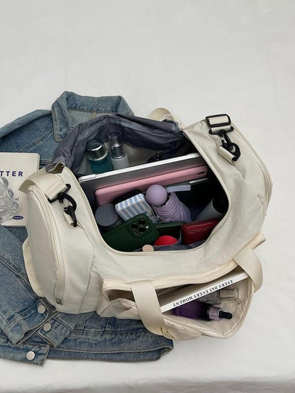 Sports Gym Bag with Shoe Compartment, Travel Duffel Bag for Men and Women, Foldable Design, Dry and Wet Separation Pockets, Overnight Bag