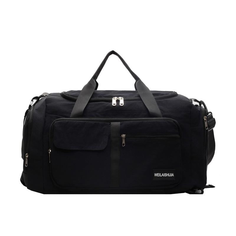 Sports Gym Bag with Shoe Compartment, Travel Duffel Bag for Men and Women, Foldable Design, Dry and Wet Separation Pockets, Overnight Bag