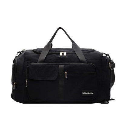 Sports Gym Bag with Shoe Compartment, Travel Duffel Bag for Men and Women, Foldable Design, Dry and Wet Separation Pockets, Overnight Bag
