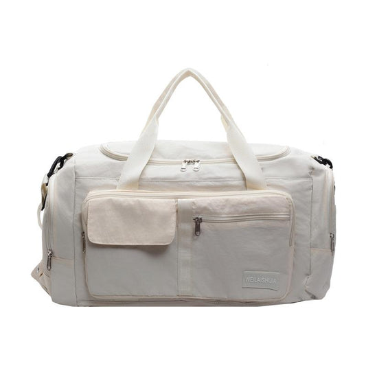 Sports Gym Bag with Shoe Compartment, Travel Duffel Bag for Men and Women, Foldable Design, Dry and Wet Separation Pockets, Overnight Bag