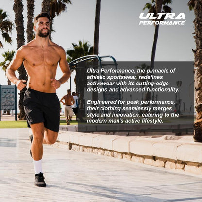 Ultra Performance Mens 5 Pack Athletic Running Shorts, Basketball Gym Workout Shorts for Men with Zippered Pockets