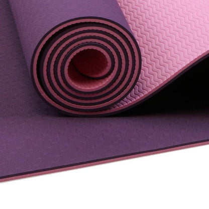Yoga Mat Non Slip Exercise Mat Extra Thick Workout Mat for Yoga, Eco Friendly Exercise Yoga Mat High Density Fitness Pilates Mat with Carrying Strap, 72"X 24"X 6Mm