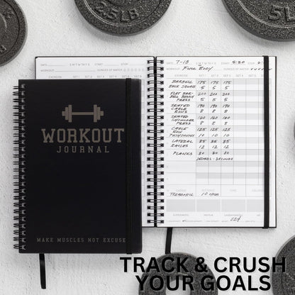 The Ultimate Fitness Journal for Tracking and Crushing Your Gym Goals - Detailed Workout Planner & Log Book for Men and Women - Great Gym Accessories with Calendar, Nutrition & Progress Tracker