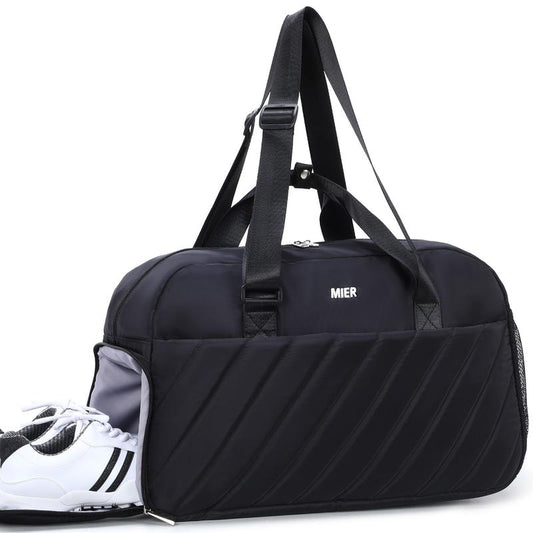 2024New MIER Gym Bag for Women Cute Travel Duffle Bags Quilted Shoulder Tote Bags with Shoes Compartment and Wet Pocket