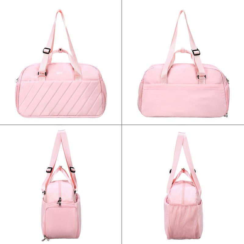 2024New MIER Gym Bag for Women Cute Travel Duffle Bags Quilted Shoulder Tote Bags with Shoes Compartment and Wet Pocket