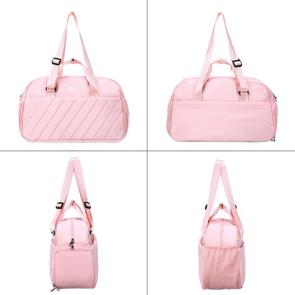 2024New MIER Gym Bag for Women Cute Travel Duffle Bags Quilted Shoulder Tote Bags with Shoes Compartment and Wet Pocket