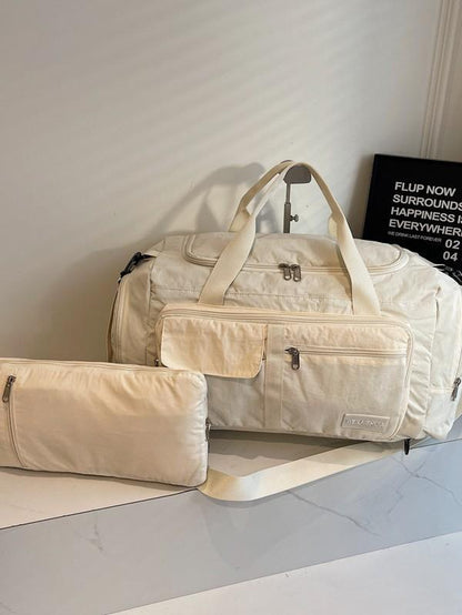 Sports Gym Bag with Shoe Compartment, Travel Duffel Bag for Men and Women, Foldable Design, Dry and Wet Separation Pockets, Overnight Bag