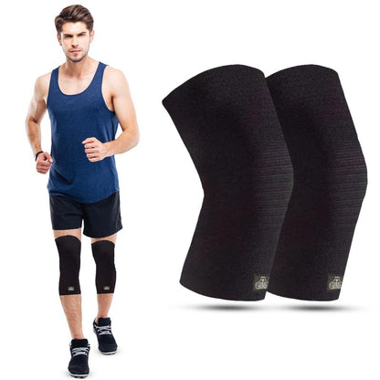 Bear Grips Knee Compression Sleeve for Knee Pain - 1 Pair Workout Equipment Knee Support for Running, Injury Protection - Home Gym Equipment Knee Pads for Women and Men