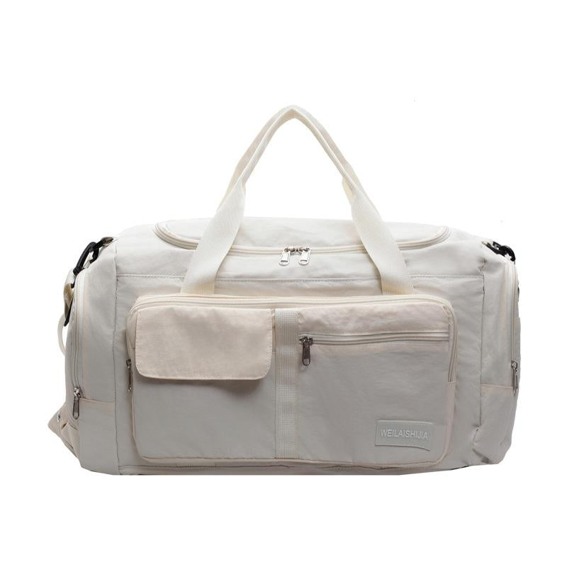 Sports Gym Bag with Shoe Compartment, Travel Duffel Bag for Men and Women, Foldable Design, Dry and Wet Separation Pockets, Overnight Bag