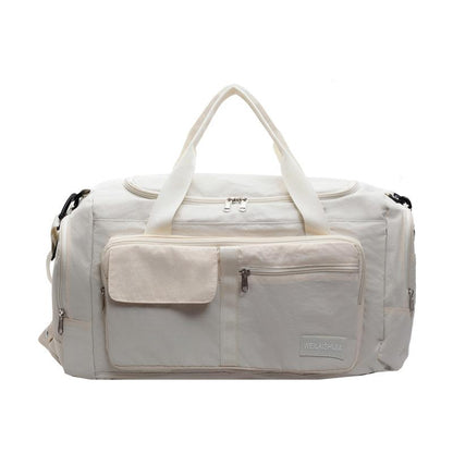 Sports Gym Bag with Shoe Compartment, Travel Duffel Bag for Men and Women, Foldable Design, Dry and Wet Separation Pockets, Overnight Bag