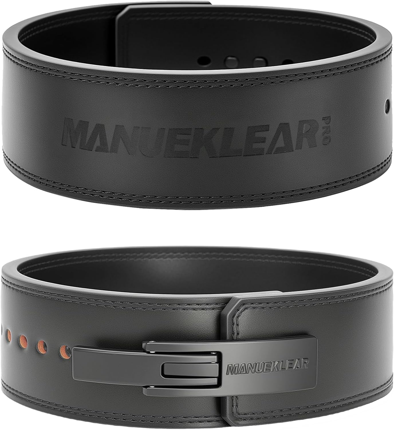 MANUEKLEAR 10Mm Thick & 4Inch Wide Weight Lifting Belt Lever, Lever Belt Weightlifting for Men and Women, Powerlifting Lever Gym Belt for Squat Deadlift Workout