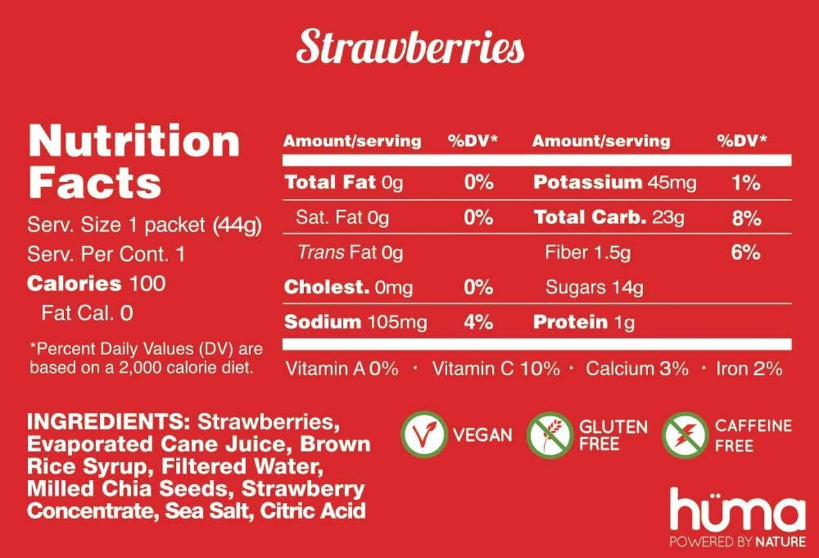 Huma Chia Energy Gel, Variety 12 Pack Stomach Friendly